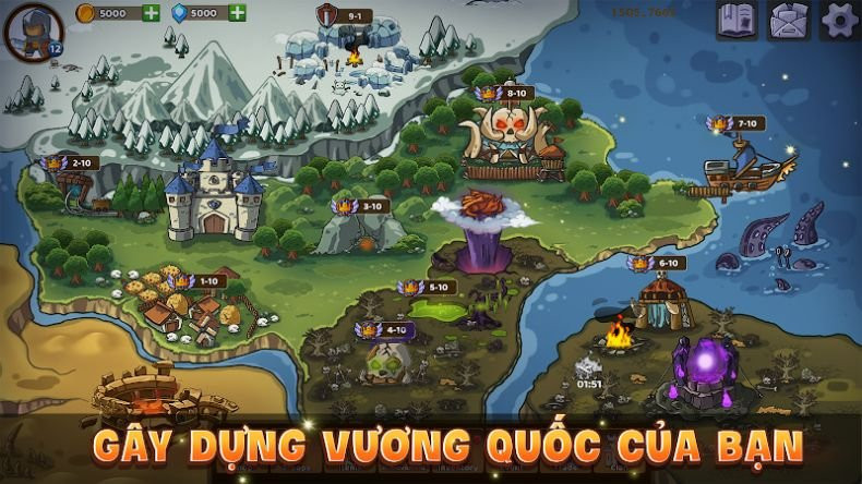 alt text: Hình ảnh gameplay Clash of Legions cho thấy đồ họa chi tiết và sống động của game.